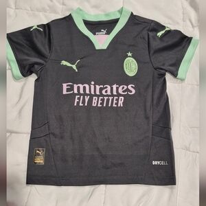 AC Milan Soccer Jersey  Puma Football 125th Anniversary Grey Pink (Box C)